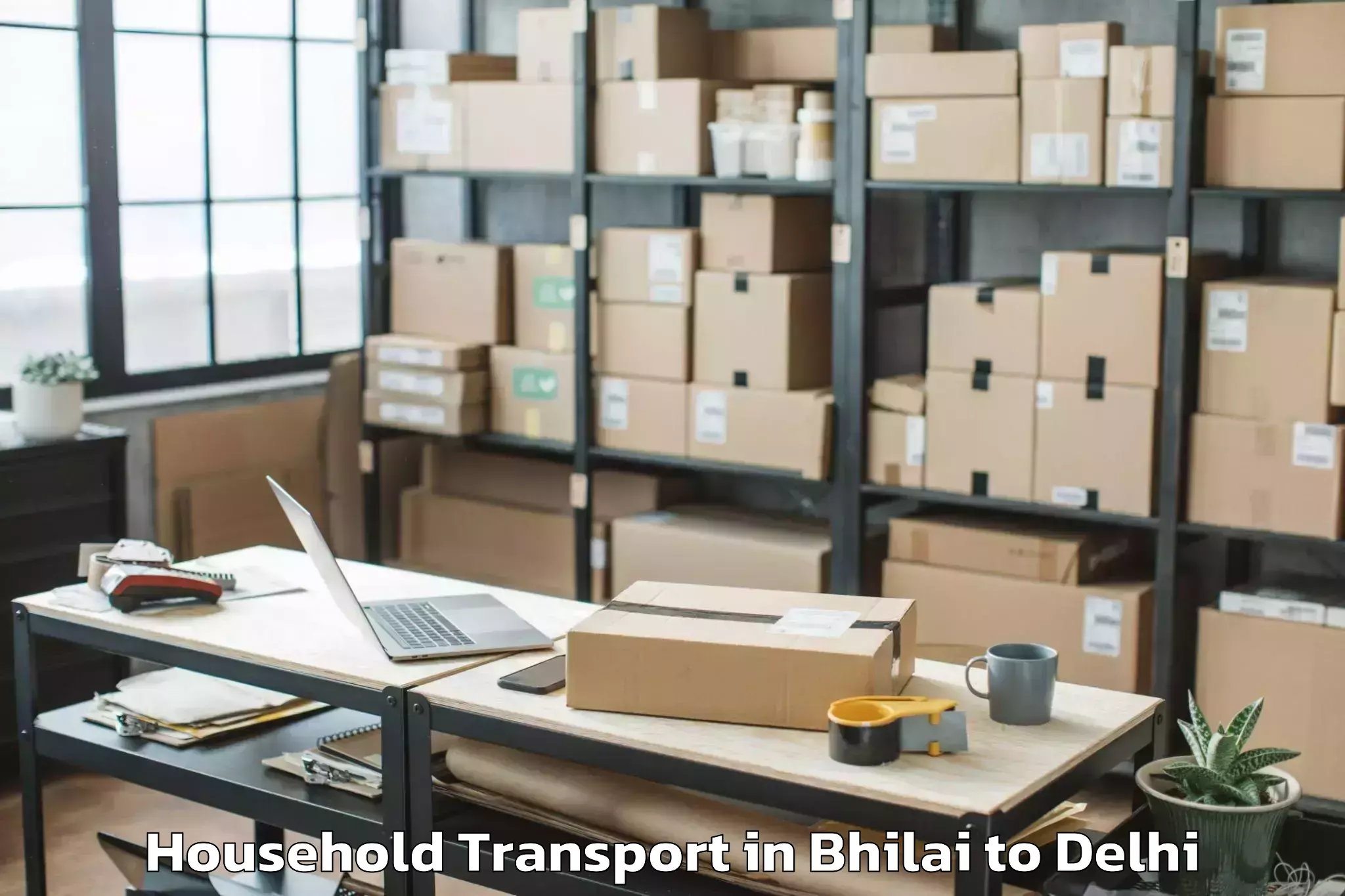 Get Bhilai to Naraina Industrial Estate Household Transport